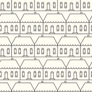 Seamless pattern with country houses N6