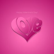 Valentines Card with love lettering N5
