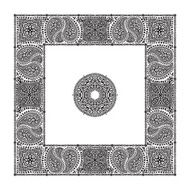 White paisley bandana