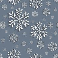Abstract 3d Seamless Pattern with Snowflakes N6