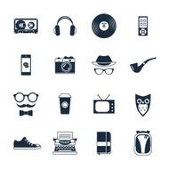 Hipster icons set N4