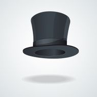 Vector Black top hat on white N2