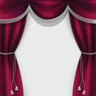 Theater curtain decorated with fringe and tassels N3