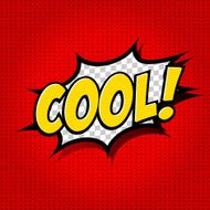 Cool! Comic Speech Bubble Cartoon N3