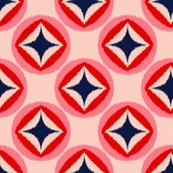 seamless colorful circle diamonds pattern N2