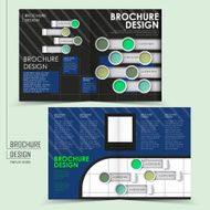 technological style half-fold brochure