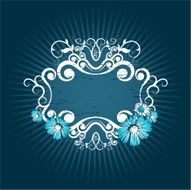 floral grunge frame N2