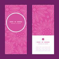Vector pink abstract flowers texture vertical round frame pattern invitation N2