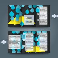 Brochure template with autumn background