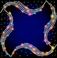 of the background frame with a wave sparkling jewels