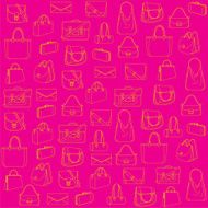 fashion bag pattern background vector