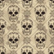 vector pattern with skulls N17