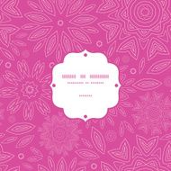 Vector pink abstract flowers texture frame seamless pattern background N2