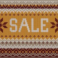Sale Scandinavian style knitted pattern Flat