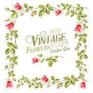 Vintage flower frame