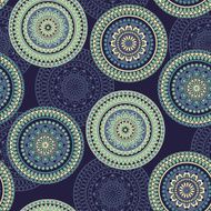 Vector Seamless Pattern with rounded ornament N2