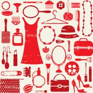 Beauty and fashion seamless pattern background 1