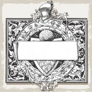Vintage Floral Frame with Elm and Title Block