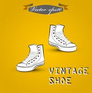 vector of vintage shoe