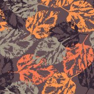 Seamless texture of leaves on dark background