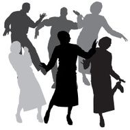 Vector silhouette of dance N30