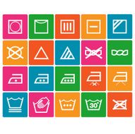 Icon Set Laundry symbols
