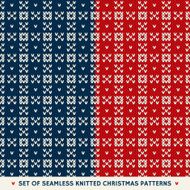 Set of 2 Winter Holiday Seamless Knitted Patterns