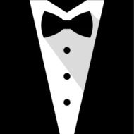Black and white bow tie tuxedo N2