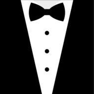 Black and white bow tie tuxedo N3