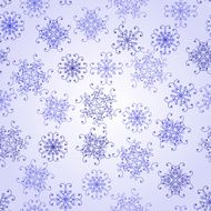 Vector Seamless Pattern with Snowflakes