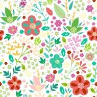 Seamless floral vector pattern - scandinavian style N4