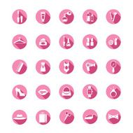 Shopping pink icons