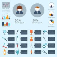 Hairdresser infographic set