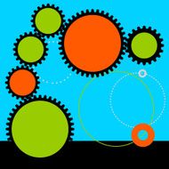 Vector image of gears N3