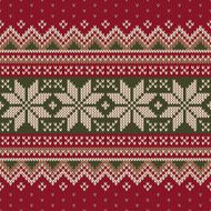 Traditional Christmas Sweater Design Seamless Pattern