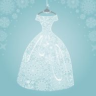 Bridal dress Wedding snowflake lace