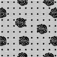 Floral dotted late pattern with roses vector illustration