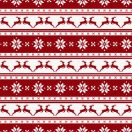 Striped christmas pattern with deers Vector seamless background