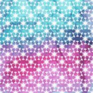 Vector Seamless Pattern with white snowflakes on watercolor background