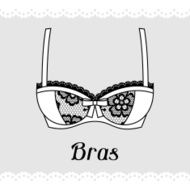 Bras Fashion lingerie card with female underwear