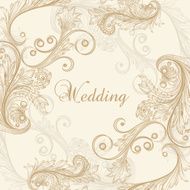 Wedding vector greeting card