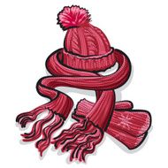 winter scarf and mittens