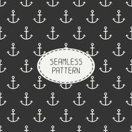 Vector seamless retro pattern with hipster anchor