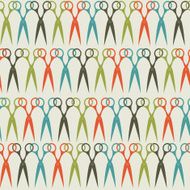 Seamless scissors pattern in vintage colors