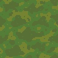 Pixel art army pattern