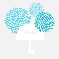 Vector umbrella symbol with text block