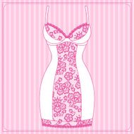 Fashion female lingerie with vintage lace ornament N4