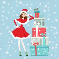 Female Santa - Illustration