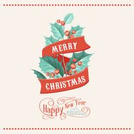 Christmas mistletoe card N3