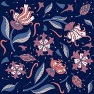 Flowers doodle seamless pattern 2 Vector illustration N2